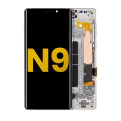 Ecrã OLED com Aro para Samsung Galaxy Note 9 (Recondicionado) (Cloud Silver)