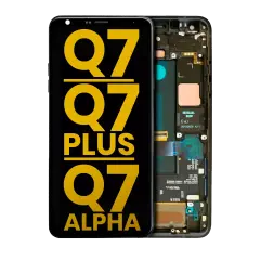 Ecrã LCD com Aro para LG Q7 / Q7 Plus / Q7 Alpha (Recondicionado) (Aurora Black)