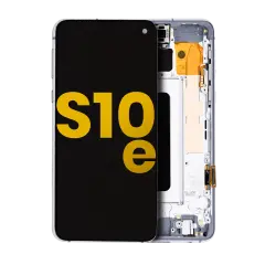 Ecrã OLED com Aro para Samsung Galaxy S10E (Recondicionado) (Prism White)