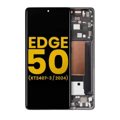 Ecrã OLED com Aro para Motorola Moto Edge 50 (XT2407-3 / 2024) (Recondicionado) (Koala Gray)