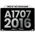 Ecrã LCD Completo para MacBook Pro 15" A1707 (2016-2017) (OEM Usado: Grau B) (Silver)