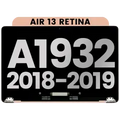 Ecrã LCD Completo para MacBook Air 13" Retina (A1932 / Late 2018 / Early 2019) (OEM Usado: Grau B) (Rose Gold)