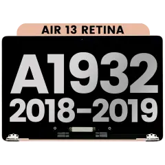 Ecrã LCD Completo para MacBook Air 13" Retina (A1932 / Late 2018 / Early 2019) (OEM Usado: Grau B) (Rose Gold)