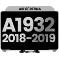 Ecrã LCD Completo para MacBook Air 13" A1932 (2018-2019) (OEM Usado: Grau B) (Cinzento Sideral)
