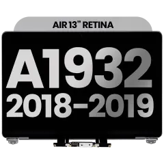 Ecrã LCD Completo para MacBook Air 13" A1932 (2018-2019) (OEM Usado: Grau B) (Cinzento Sideral)
