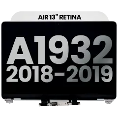 Ecrã LCD Completo para MacBook Air 13" A1932 (2018-2019) (OEM Usado: Grau A) (Silver)