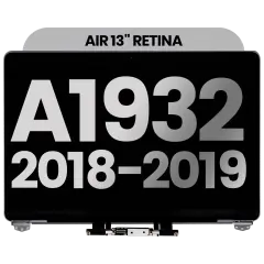 Ecrã LCD Completo para MacBook Air 13" A1932 (2018-2019) (OEM Usado: Grau A) (Cinzento Sideral)