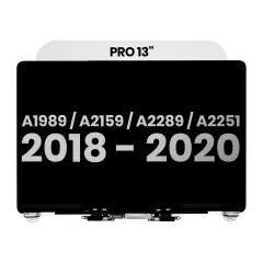 Ecrã LCD Completo para MacBook Pro 13" A1989 (2018-2019) / A2159 (2019) / A2289 / A2251 (2020) (OEM Usado: Grau B) (Silver)