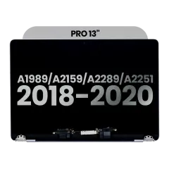 Ecrã LCD Completo para MacBook Pro 13" A1989 (2018-2019) / A2159 (2019) / A2289 / A2251 (2020) (OEM Usado: Grau B) (Cinzento Sideral)