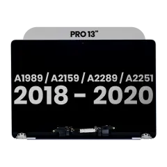 Ecrã LCD Completo para MacBook Pro 13" A1989 (2018-2019) / A2159 (2019) / A2289 / A2251 (2020) (OEM Usado: Grau A) (Cinzento Sideral)