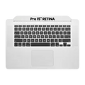 Palmrest com Teclado (ISO UK) and Trackpad para MacBook Pro 15" A1398 (2013-2014) (OEM Usado: Grau B/C)