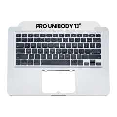 Palmrest com Teclado (ISO UK) para MacBook Pro 13" A1278 (2009-2010) (OEM Usado: Grau B)