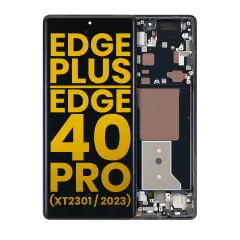 Ecrã OLED com Aro para Motorola Edge Plus / Edge 40 Pro (XT2301 / 2023) (Recondicionado) (Interstellar Black)