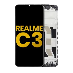 Ecrã LCD com Aro para Realme C3 (Recondicionado) (Todas as Cores)