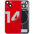 Back Glass w/ MagSafe Magnet & NFC & Flashlight Flex para iPhone 14 (OEM Usado: Grau A) (Red)