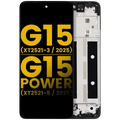 Ecrã LCD com Aro para Motorola Moto G15 (XT2521-3 /2025) / G15 Power (XT2521-5 /2025) (Recondicionado) (Todas as Cores)