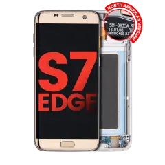 Ecrã OLED com Aro para Samsung Galaxy S7 Edge G935A (North American Version) (Compatível Plus) (Gold Platinum)
