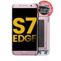 Ecrã OLED com Aro para Samsung Galaxy S7 Edge G935A (North American Version) (Recondicionado) (Rose Gold)