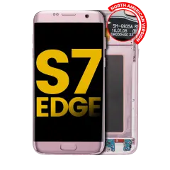 Ecrã OLED com Aro para Samsung Galaxy S7 Edge G935A (North American Version) (Recondicionado) (Rose Gold)