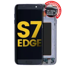 Ecrã OLED com Aro para Samsung Galaxy S7 Edge G935A (North American Version) (Recondicionado) (Black Onyx)