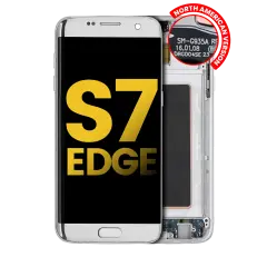 Ecrã OLED com Aro para Samsung Galaxy S7 Edge G935A (North American Version) (Recondicionado) (Silver)