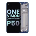 Ecrã LCD com Aro para Motorola One Vision (XT1970 / 2019) / P50 (OEM Original) (Sapphire Gradient)