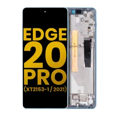 Ecrã LCD com Aro para Motorola Edge 20 Pro (XT2153-1 / 2021) (Recondicionado) (Iridescent Cloud)