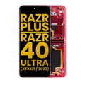 Inner Ecrã OLED com Aro para Motorola Moto Razr Plus 2023 / Razr 40 Ultra (XT2321 / 2023) (Recondicionado) (Viva Magenta)