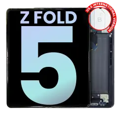Inner Ecrã OLED com Aro para Samsung Galaxy Z Fold 5 5G (US & International) (Service Pack) (Phantom Black)