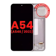 Ecrã OLED com Aro para Samsung Galaxy A54 5G (A546 / 2023) (US & International Version) (Compatível Plus) (White)