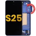 Ecrã OLED com Aro para Samsung Galaxy S25 5G (US & International) (Recondicionado) (Navy)