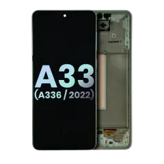 Ecrã OLED com Aro para Samsung Galaxy A33 5G (A336 / 2022) (Service Pack) (Awesome White)