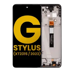 Ecrã LCD com Aro para Motorola Moto G Stylus 5G (XT2315 / 2023) (Recondicionado) (Cosmic Black)