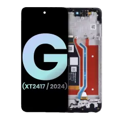 Ecrã LCD com Aro para Motorola Moto G 5G (XT2417 / 2024) (OEM Original) (Sage Green)