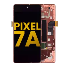 Ecrã OLED com Aro (With Sensor de Impressão Digital ) para Google Pixel 7a 5G (Recondicionado) (Coral)