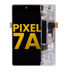 Ecrã OLED com Aro (With Sensor de Impressão Digital ) para Google Pixel 7a 5G (Recondicionado) (Snow)