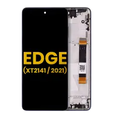 Ecrã LCD com Aro para Motorola Edge 5G (XT2141 / 2021) (Recondicionado) (Nebula Blue)