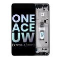 Ecrã LCD com Aro para Motorola One 5G Ace UW (XT2113-1 / 2021) (OEM Original) (Volcanic Grey)