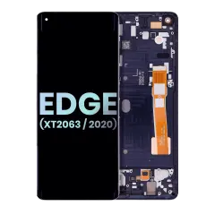 Ecrã OLED com Aro para Motorola Edge 5G (XT2063 / 2020) (OEM Original) (Midnight Magenta)