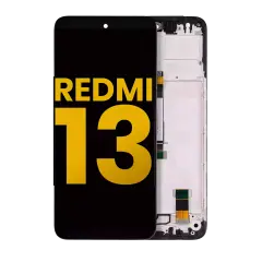 Ecrã LCD com Aro para Xiaomi Redmi 13 4G / Redmi 13 5G / Note 13R (Recondicionado) (Todas as Cores)