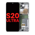 Ecrã OLED com Aro para Samsung Galaxy S20 Ultra 5G (Compatível Plus) (Cloud White)