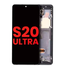 Ecrã OLED com Aro para Samsung Galaxy S20 Ultra 5G (Compatível Plus) (Cosmic Gray)