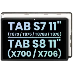 Ecrã LCD sem Aro para Samsung Galaxy Tab S7 11" (2020) (T870 / T875 / T876B / T878) / Tab S8 11" (2022) (X700 / X706) (Service Pack) (Todas as Cores)