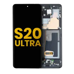 Ecrã OLED com Aro para Samsung Galaxy S20 Ultra 5G (Recondicionado) (Cosmic Black)