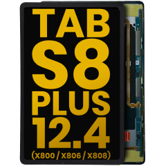 Ecrã OLED sem Aro para Samsung Galaxy Tab S8 Plus 12.4" (X800 / X806 / X808) ( 2022) (Recondicionado) (Black)