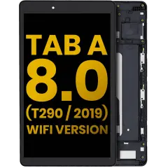 Ecrã LCD com Aro para Samsung Galaxy Tab A 8.0" (T290) (2019) (WiFi Version) (Recondicionado) (Black)