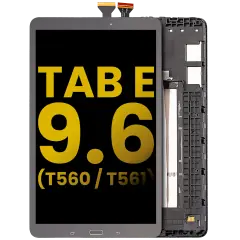 Ecrã LCD com Aro para Samsung Galaxy Tab E 9.6" (T560 / T561 / T567) (2015) (Recondicionado) (Black)