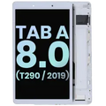 Ecrã LCD com Aro para Samsung Galaxy Tab A 8.0" (T290) (2019) (WiFi Version) (Service Pack) (White)