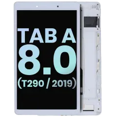 Ecrã LCD com Aro para Samsung Galaxy Tab A 8.0" (T290) (2019) (WiFi Version) (Service Pack) (White)