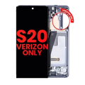 Ecrã OLED com Aro para Samsung Galaxy S20 5G (Verizon 5G UW Frame Only) (Compatível Plus) (Cosmic Gray)